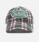 Von Dutch Distressed Plaid Dad Snapback Green