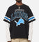 Mitchell & Ness Detroit Lions Waffle Mock Layer Long Sleeve T-Shirt Black
