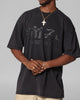 Loiter Pain T-Shirt Black Acidwash