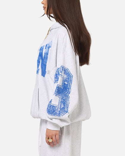 Jordan Brooklyn Collegiate Pullover Hoodie Birch Heather Grey