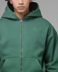 Loiter Ultra Hybrid Zip Hoodie Green