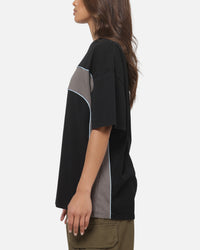 Carre Athletic Panel Crew T-Shirt Washed Black