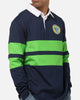 Bleacher Athletic Canberra Raiders NRL Legacy Rugby Polo Shirt Navy