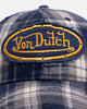 Von Dutch Gingham Dad Strapback Cap Blue