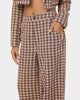 EN ES Women's Harvard Wide Leg Pants Gingham Aurora