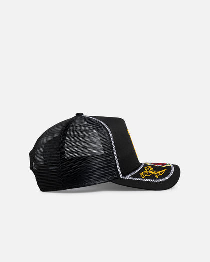 New Era Los Angeles Dodgers 'Rose Visor' 9FORTY A-Frame Trucker Snapback Black/Rose