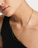 Raising Hell Women's Fine Chain Figaro Stack Necklace Set Gold