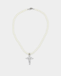 Saint Morta Cupids Pearl Necklace White Gold