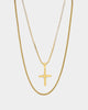 NXS Double Cross Chain Gold