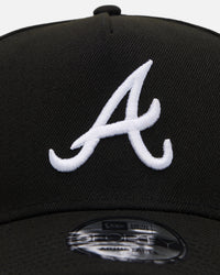 New Era Atlanta Braves 'Easy Black and White' 9FORTY A-Frame Snapback Black/White