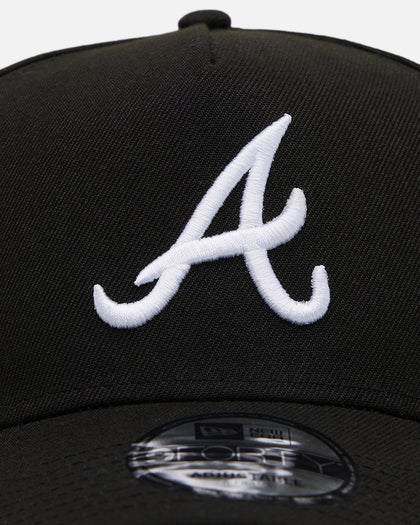 New Era Atlanta Braves 'Easy Black and White' 9FORTY A-Frame Snapback Black/White