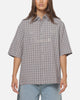 Vouseti Full Court Button Up Shirt Grey Plaid