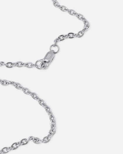 Saint Morta Dice Pendant Chain White Gold