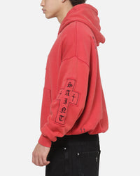 Saint Morta Requiem Boxy Hoodie Vintage Washed Red