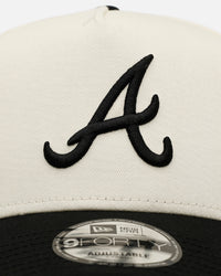 New Era Atlanta Braves 'Easy Chrome Black' 9FORTY A-Frame Snapback Chrome/Black