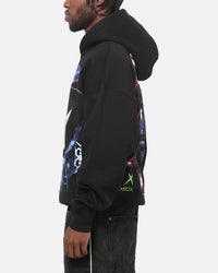 73Studio X Halo Xbox Red Vs Blue Split Hoodie Black
