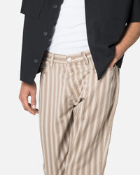 MNML B389 Striped Flare Pants Brown