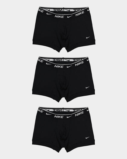 Nike Everyday Stretch Cotton Trunks 3 Pack Black/Black/Black