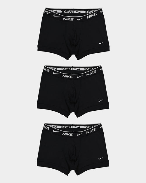 Nike Everyday Stretch Cotton Trunks 3 Pack Black/Black/Black