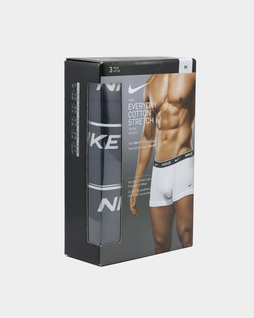 Nike Everyday Stretch Cotton Trunks 3 Pack Black/Black/Black