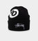 Stussy 8 Ball Tall Beanie Black