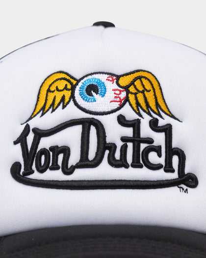 Von Dutch Flying Eyeball Trucker Snapback White/Black