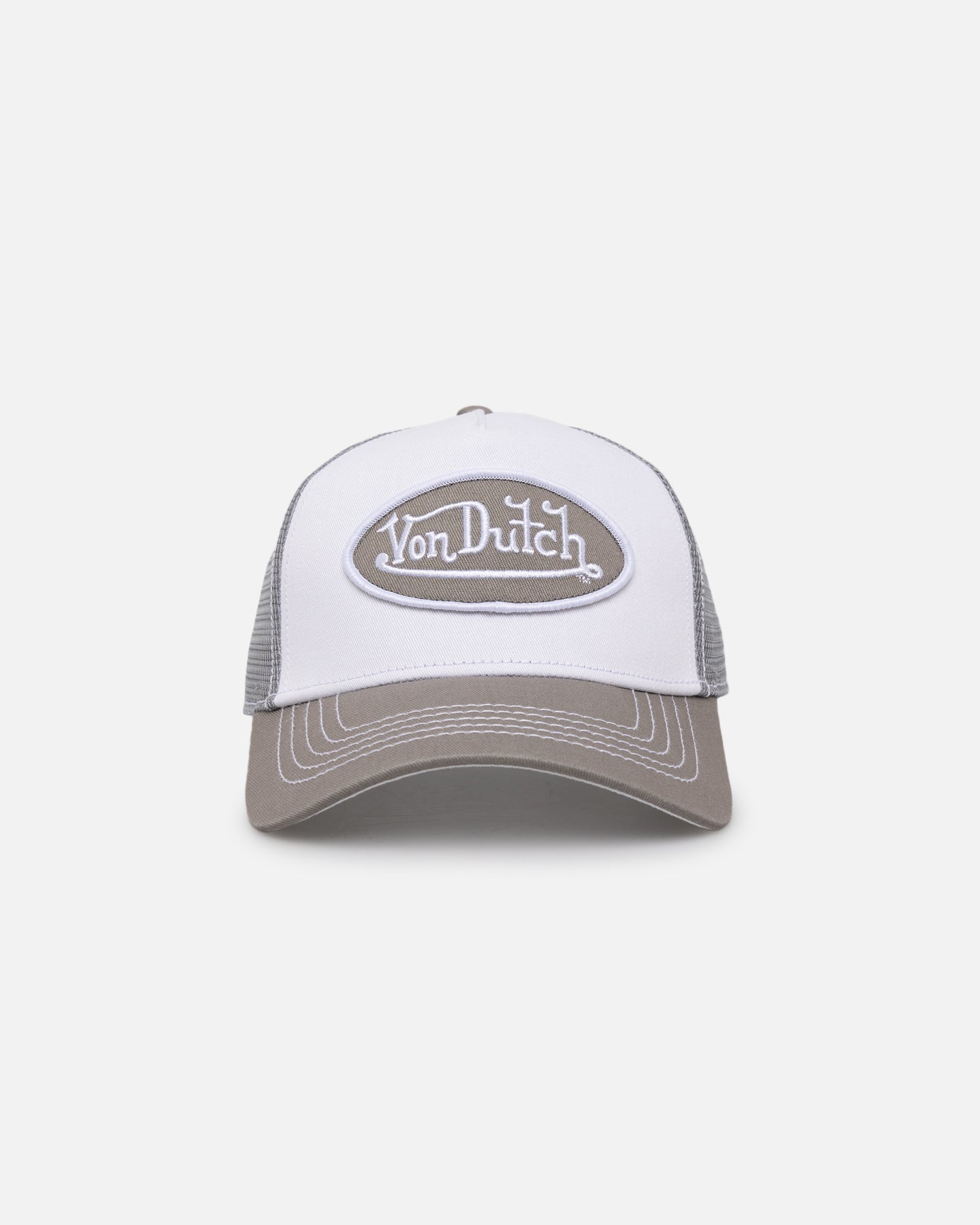 Von Dutch Grey & White Trucker Snapback Grey/White | Culture Kings