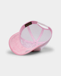 Von Dutch Pink Crush Velvet Trucker Pink Velvet