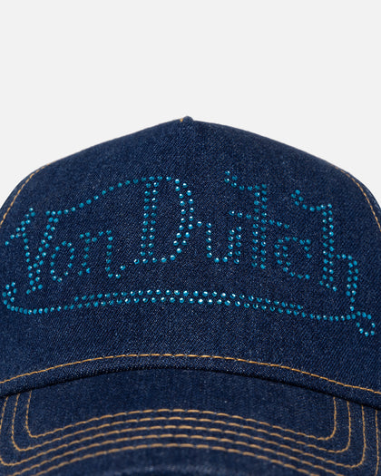 Von Dutch Denim And Stones Trucker Snapback Dark Blue