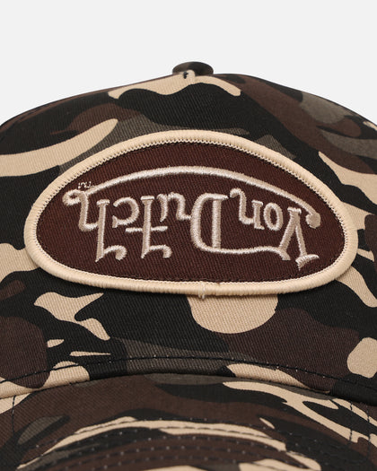 Von Dutch Brown Rambo Camo Trucker Snapback Brown Camo