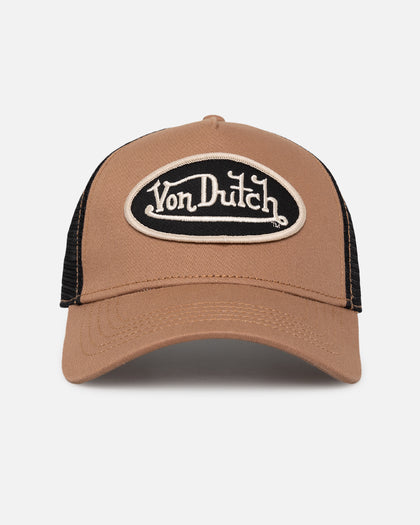 Von Dutch Taupe And Black Trucker Snapback Taupe/Black
