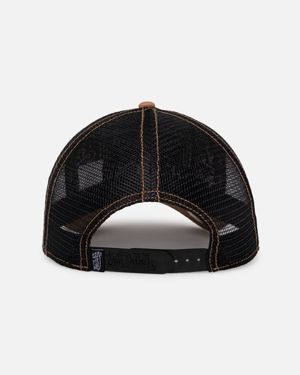 Von Dutch Taupe And Black Trucker Snapback Taupe/Black