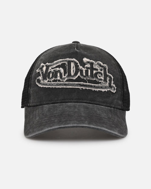 Von Dutch Washed Twill Trucker Snapback Grey