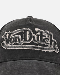 Von Dutch Washed Twill Trucker Snapback Grey