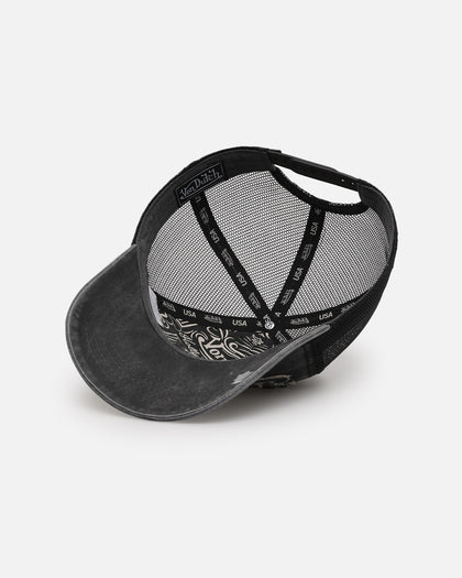 Von Dutch Washed Twill Trucker Snapback Grey