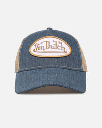 Von Dutch Unisex Trucker Snapback Hat Blue