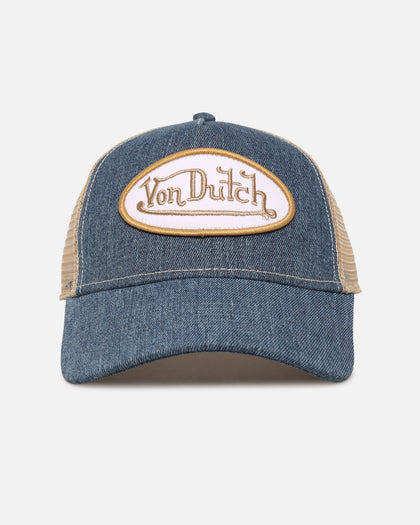 Von Dutch Unisex Trucker Snapback Hat Blue