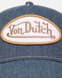 Von Dutch Unisex Trucker Snapback Hat Blue