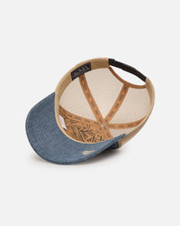 Von Dutch Unisex Trucker Snapback Hat Blue