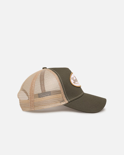 Von Dutch Unisex Trucker Snapback Hat Khaki