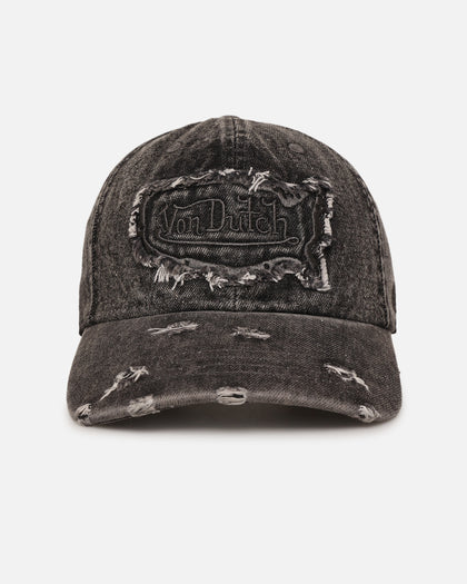 Von Dutch Washed Denim Dad Strapback Hat Washed Grey