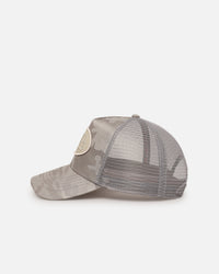Von Dutch Unisex Trucker Snapback Hat Taupe