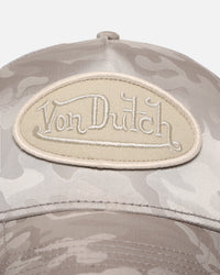 Von Dutch Unisex Trucker Snapback Hat Taupe
