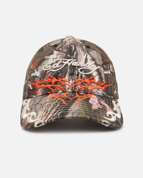 Ed Hardy Tribal Dad Strapback Hat Real Tree Camo