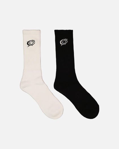 Carre C-Star Crew Socks 2 Pack Black