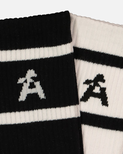 The Anti Order A Crew Socks 2 Pack Black