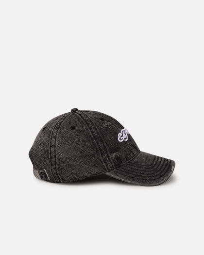 Ed Hardy Distressed Denim Strapback Cap Black Wash