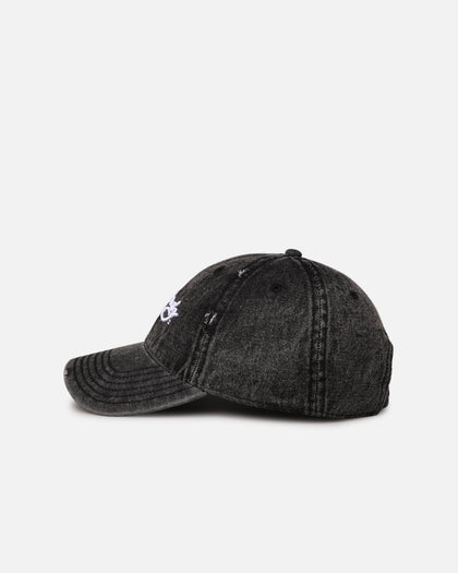Ed Hardy Distressed Denim Strapback Cap Black Wash