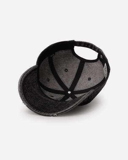 Ed Hardy Distressed Denim Strapback Cap Black Wash