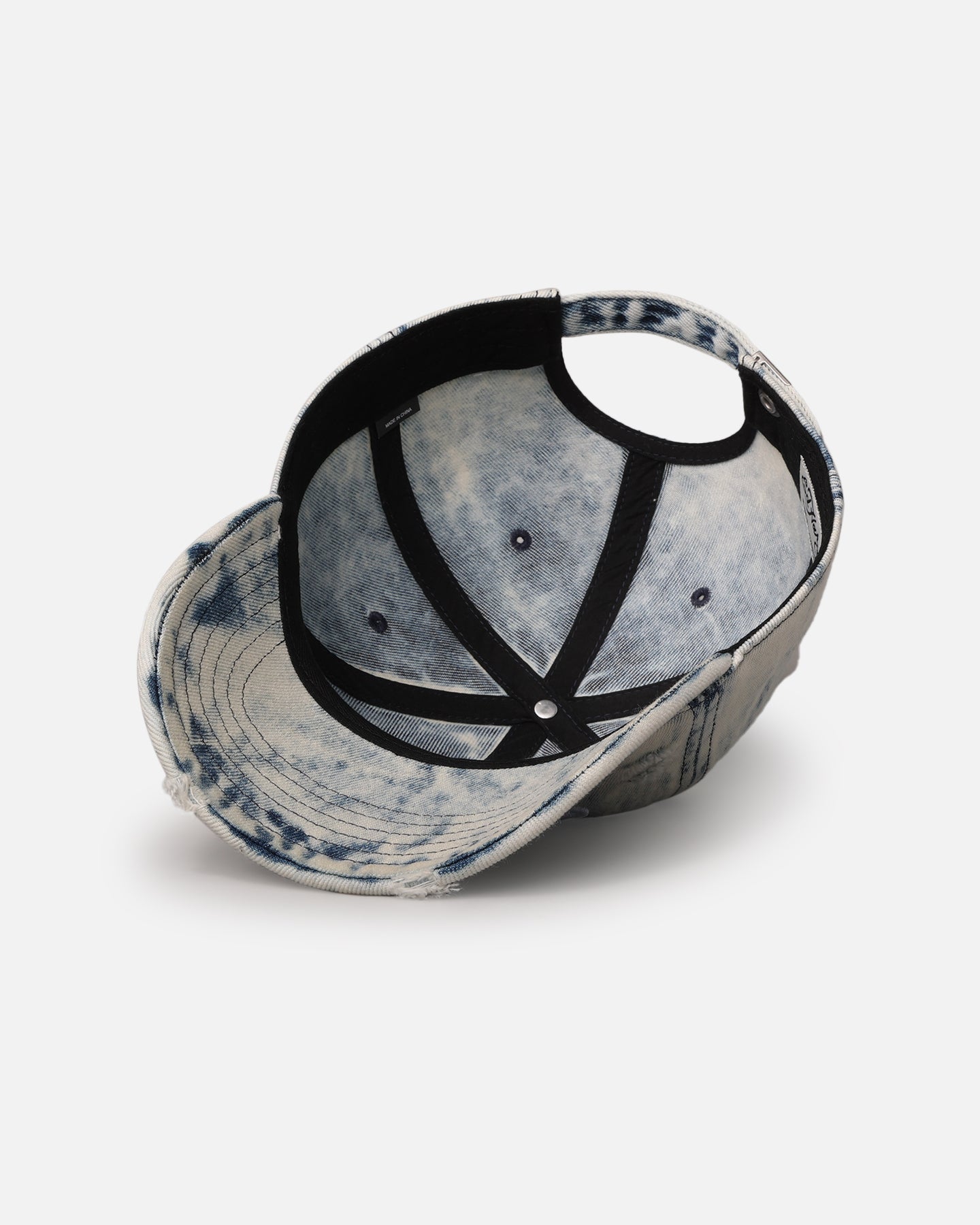Ed Hardy Distressed Denim Strapback Cap Blue Wash | Culture Kings